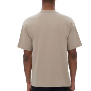 T-shirts à manches courtes 230 g/m² à épaules tombantes, impression sérigraphique personnalisée en relief, coton peigné uni pour hommes - Product Image 2