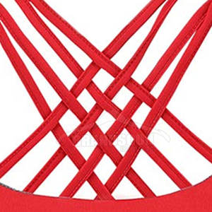 Top tendance soutien-gorge de sport à bretelles croisées à quatre voies pour femmes léger sans couture respirant Spandex/Nylon haut - Product Image 5