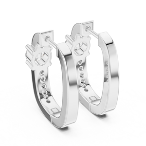 Pendientes de Diamantes Cultivados en Laboratorio en Oro Blanco, Corte Brillante Redondo, Joyería Elegante para Bodas y Fiestas - Product Image 4