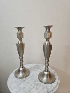 Modern <b>Silver</b> Metal Taper Candle Holder Set Aluminum <b>Candlestick</b> Stand for Home Table Decoration & Christmas Party Supplies - Product Image 4