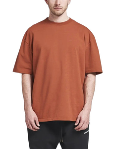 เสื้อยืดคอตตอนทรงหลวม ไหล่ตก 220-300 กรัม เสื้อยืดเปล่าผู้ชายไซส์ใหญ่ รับสกรีนโลโก้ ปัก พิมพ์ลายเสื้อยืด - Product Image 5