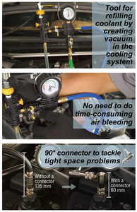 Kit de probador de presión del sistema de refrigeración, 35 Uds., prueba de fugas de refrigerante del radiador y juego de herramientas de recarga al vacío, herramienta de taller automotriz - Product Image 3