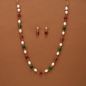 Collier en laiton fait main avec breloque en zircon et placage or Kanhai Jewels, 14 pouces, style classique pour l'anniversaire des femmes - Product Image 5