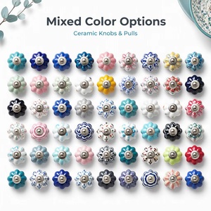 Modern Style Ceramic Round Eco-Friendly Drawer Cabinet Knobs & <b>Pulls</b> for Wardrobe Kitchen Bedroom Bathroom Living Room - Product Image 1