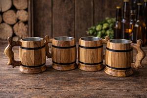 Taza de Cerveza de Madera de Calidad Superior, Ecológica, de Lujo, Brillante y Pulida, con Asa, Tamaño Personalizado, para Café, Jugo, Leche, Vajilla de Cocina - Product Image 5