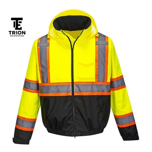 <b>Men</b> Industrial Safety <b>Jackets</b> Lightweight <b>Reflective</b> Workwear with Multiple Pockets for Construction and Maintenance Teams - Product Image 2