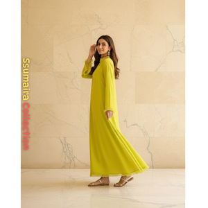 Nouvelle collection 2026 : Ensemble pakistanais prêt-à-porter 2 pièces, élégant vert citron, Kurti coupe trapèze et culottes, haute qualité, idéal pour les fêtes estivales. - Product Image 2