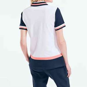 Polo pour femme 100% coton de haute qualité, respirant, manches courtes, logo brodé personnalisé, prix bas, polo pour femme OEM - Product Image 3