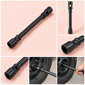 Premium Heavy Duty Two Way Wheel <b>Spanner</b> Lug Wrench End Socket <b>Tool</b> for Car Truck Tire Repair Garage Workshop Automotive Service - Product Image 2