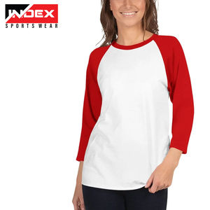 เสื้อยืดแขนราแกลนผู้ชาย ยี่ห้อ Index Sportswear สีขาวแดง คอโอ ทรงปกติ ผ้าเจอร์ซีย์ลำลอง ผ้าฝ้าย สีพื้น - Product Image 1