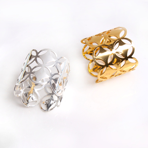 Western Style Napkin <b>Ring</b> Metal Napkin <b>Holder</b> for Dining Table Wedding Hotel Banquet Table Setting Wholesale - Product Image 3