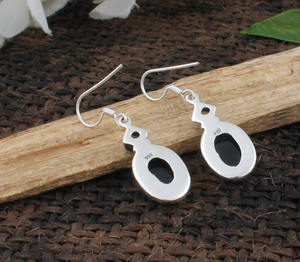 Pendientes de Plata de Ley 925 con Ónix Negro Natural y Peridoto, Joyería Genuina de Múltiples Piedras, Fabricante Mayorista - Product Image 4