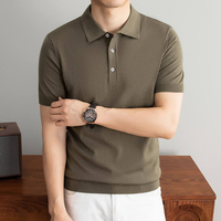 Chemises polo à manches courtes pour hommes, col boutonné en jersey de coton, décontractées, été, coupe ajustée, classiques, mode vintage, design de créateur