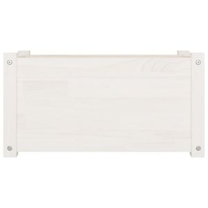 Ensemble de 2 jardinières en pin massif blanc, taille moyenne, durables, pour fleurs et plantes - Product Image 4