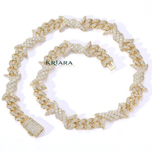 Collier chaîne en argent S925 plaqué rhodium avec moissanite, très demandé, bijoux de luxe sertis de pierres pour hommes et femmes, idéal pour les fêtes et les mariages - Product Image 3