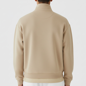 เสื้อฮู้ดดี้แบบสวมหัว คอตตอน 100% ลายปักพิมพ์ลายตามสั่ง รุ่นใหม่ปี 2025 ทรงหลวม ไหล่ตก ซิป ¼ ตัว ผ้าหนา - Product Image 3