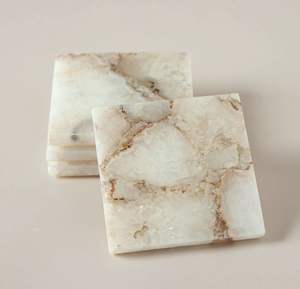 Premium Natural <b>Marble</b> <b>Coasters</b> Set With Polished Surface For Home Kitchen Dining Table And Office Desk Protection Use - Product Image 1