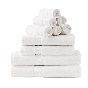 Juego de Toallas de Baño de Algodón Blanco, Color Sólido, Rectangulares, Tejidas, Suaves, Lavables a Máquina, para Uso Doméstico, para Adultos - Product Image 1
