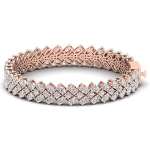 REYES Oval Cut 20.2 Carat Moissanite Bracelets Wholesale Price 14K 18K Solid Gold Wedding Gift Tennis Bracelets For Women - Product Image 6