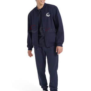 Chaqueta bomber de color sólido con cremallera completa para hombre, chaqueta bomber ligera de primera calidad para hombre - Product Image 6