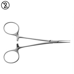 Pinzas Hemostáticas Anguladas Halsted de Acero Inoxidable, Instrumento Médico de Precisión para Oftalmología - Product Image 6