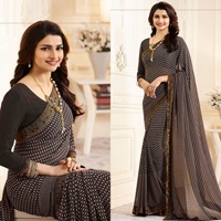 Sari indien pour femmes, prix bas, vente en gros, Surat, tendance, design fantaisie, vêtements de fête, georgette, imprimé numérique