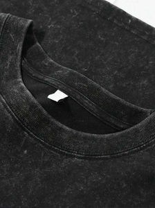 Camiseta de Manga Larga para Hombre, Corte Holgado, Estilo Urbano, Cuello Redondo, Algodón, Impresión Digital, Ropa de Moda Urbana - Product Image 3