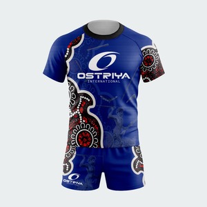Ensemble de maillot de foot respirant et antibactérien pour hommes, manches courtes, logo personnalisé imprimé, col rond, vêtements de foot techniques - Product Image 4