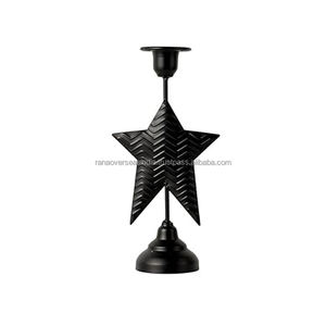 High Quality Hot Sale Black Iron <b>Taper</b> <b>Candle</b> Holder Star Design in Multiple Design & Sizes for Home and Event Decor - Product Image 6