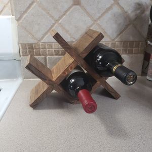 Wine lovers tabletop wine <b>rack</b> contemporary <b>bar</b> accessory natural wood wine stand elegant wine storage compact wine <b>rack</b> - Product Image 5