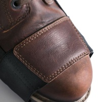 Bottes montantes en cuir personnalisées pour hommes avec bout et semelle en acier, en cachemire, style chaud de combat pour l'équipe de motards d'aventure en plein air