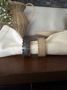 ชุดแหวนรองผ้าเช็ดปากอะคริลิค สีเขียว สีส้ม ของตกแต่งโต๊ะรูปทรงแหวน - Product Image 4