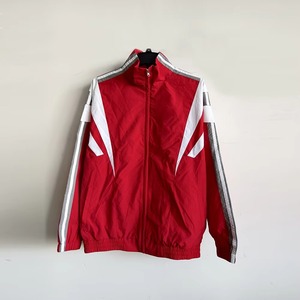 Survêtement unisexe rouge à manches longues avec fermeture éclair, style sportif, color block, en polyester, pour adultes, tenue décontractée d'hiver - Product Image 3