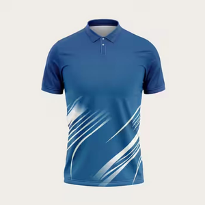 Polo de Tenis Personalizado para Hombre, Sublimado, Manga Corta, Degradado Amarillo y Azul, Absorbente de Humedad, Corte Regular, Ropa de Verano - Product Image 4