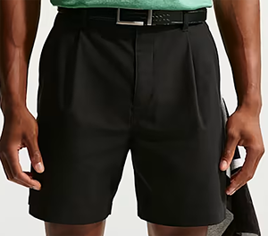 Shorts Bermuda noirs pour hommes, taille haute, en tissu Oxford uni, respirants, style décontracté avec poches et fermeture boutonnée - Product Image 4