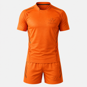Maillot et short de rugby personnalisés par sublimation, uniforme de rugby conçu avec un matériau polyester respirant pour les clubs et les écoles - Product Image 1