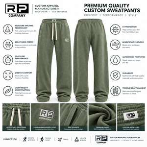 Pantalones de chándal al por mayor con logo personalizado, de tejido grueso, lavado ácido, estilo vintage, holgados, de pierna ancha, oversize, estilo streetwear - Product Image 4