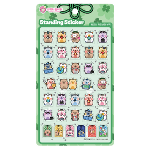 [Sowony Playground] Standing Stickers Lucky Capybara Charm Korean Cute Animal 3D Pop Up Sticker <b>Diary</b> Gift for <b>Kids</b> Wholesale - Product Image 1
