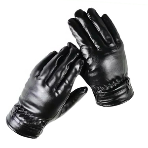 Gants en cuir à la mode pour hommes, gants d'hiver en cuir véritable, gants en cuir élégants, gants en cuir décontractés - Product Image 2