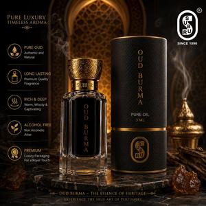 Huile pure d'Oud de Birmanie 3 ml, huile essentielle parfumée, flacon en verre avec bouchon doré pour massage spa et aromathérapie - Product Image 3