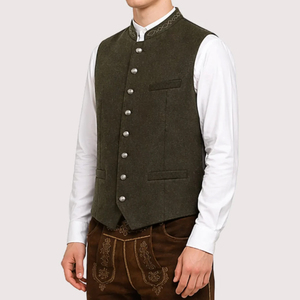 Chaleco Trachten de Talla Grande Altamente Recomendado, Excelente Estilo Fantástico, Chaleco Bávaro para Oktoberfest con Diseño Personalizado para Usar como Prenda Exterior - Product Image 5