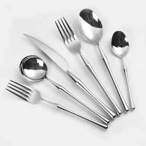 Ensemble de couverts en acier inoxydable, cuillère, fourchette, couteau, argenterie moderne, vaisselle de table, ustensiles de cuisine, service de table - Product Image 5