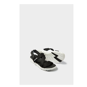 Sandals Comfortable Full Black Color with Open Toe and Heelstrap <b>High</b> Quality Casual Cross-Strap - Product Image 4