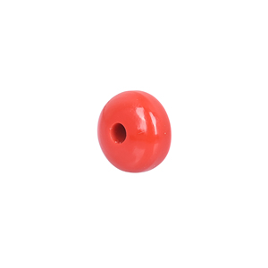 Perles rondes lisses en corail rouge naturel 14x8x3 mm, origine TW, personnalisables pour bijoux et artisanat - Product Image 3