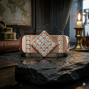 Luxury Gold Plated Diamond Square Signet <b>Ring</b> for Men <b>CZ</b> Pave Geometric Statement <b>Ring</b> Fashion Jewelry Premium Gold Plated Diamo - Product Image 1