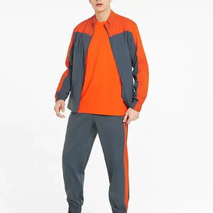 Survêtement unisexe en polyester coupe-vent à capuche, décontracté, couleur unie, logo personnalisé, prix bas, faible MOQ, pour course en extérieur et entraînement sportif - Product Image 6
