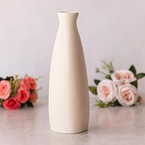 Vase en céramique léger artisanal moderne, pot à fleurs en porcelaine sous glaçure pour décoration intérieure, cadeau de mariage - Product Image 2