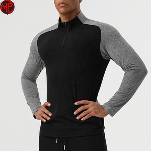 Sudadera de golf OEM de alto rendimiento para hombre, de manga larga, con cremallera de 1/4, estampada, para otoño, capa intermedia, en oferta. - Product Image 5