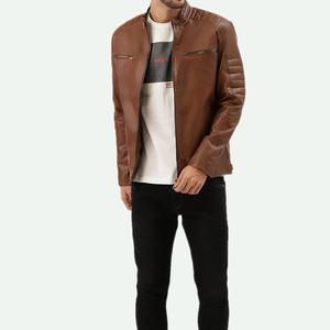 Camisas de Vestir de Alta Calidad con Nuevo Diseño Personalizado, Cuello Alto de Cuero Genuino, Bolsillos Delanteros, Chaqueta Transpirable, Venta en Línea - Product Image 2