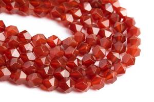 Perles de cornaline rouge, taille étoile, facettées, qualité supérieure, pierres précieuses naturelles authentiques, perles en vrac 8MM 10MM, options de lots en gros - Product Image 4